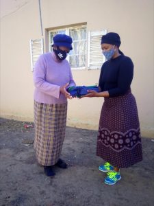 Saints Care Mission donates 120 masks to the Elderly in the Eastern Cape outskirts of King Williams Town South Africa.